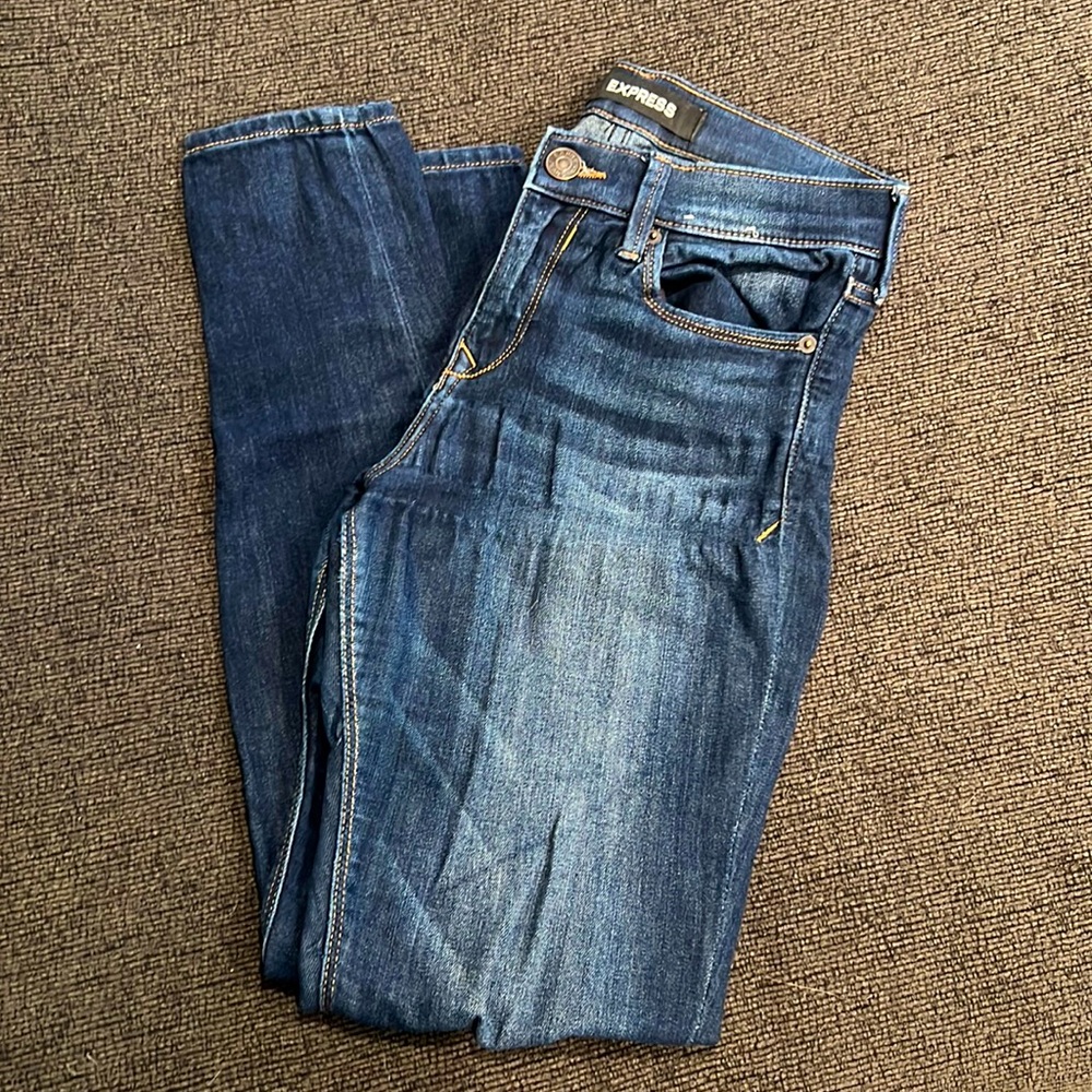 Dark blue Express skinny Jeans